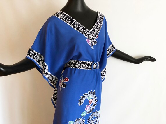 Vintage Pake Muu Belted Caftan | Genuine Batik Bl… - image 3