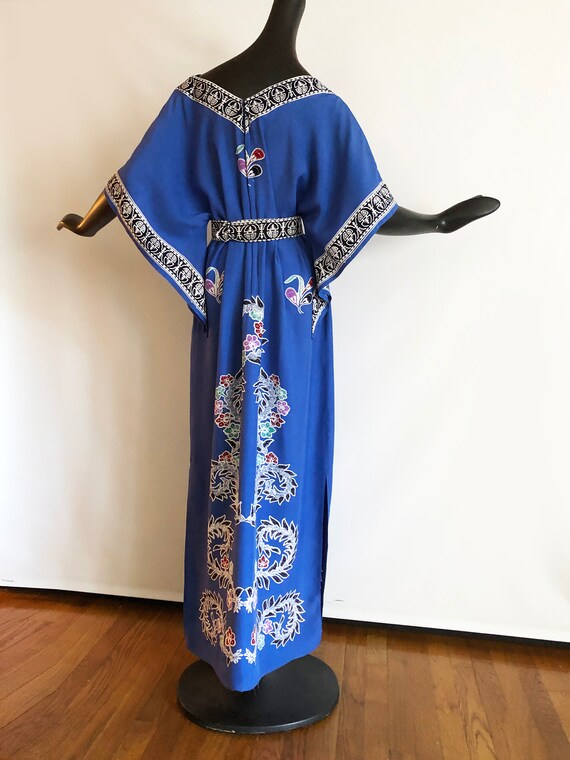 Vintage Pake Muu Belted Caftan | Genuine Batik Bl… - image 5