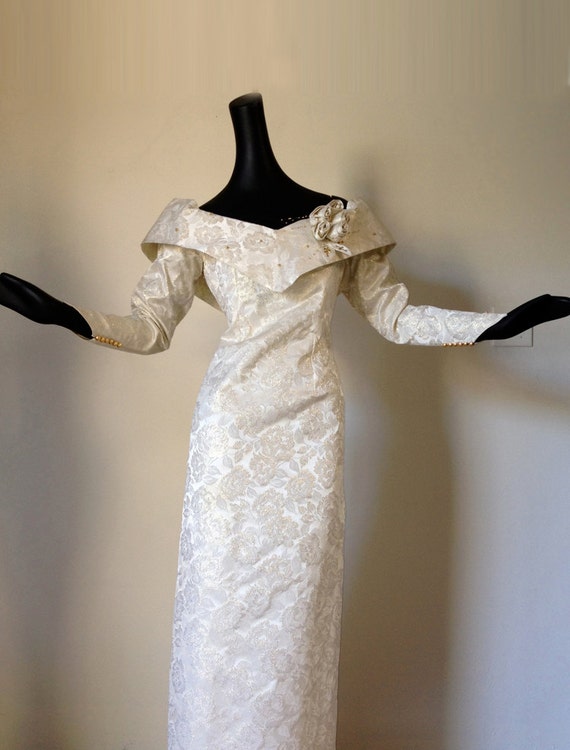 Vintage 60s Wedding Gown 1960s Wedding Dress Bridal Gown Mad