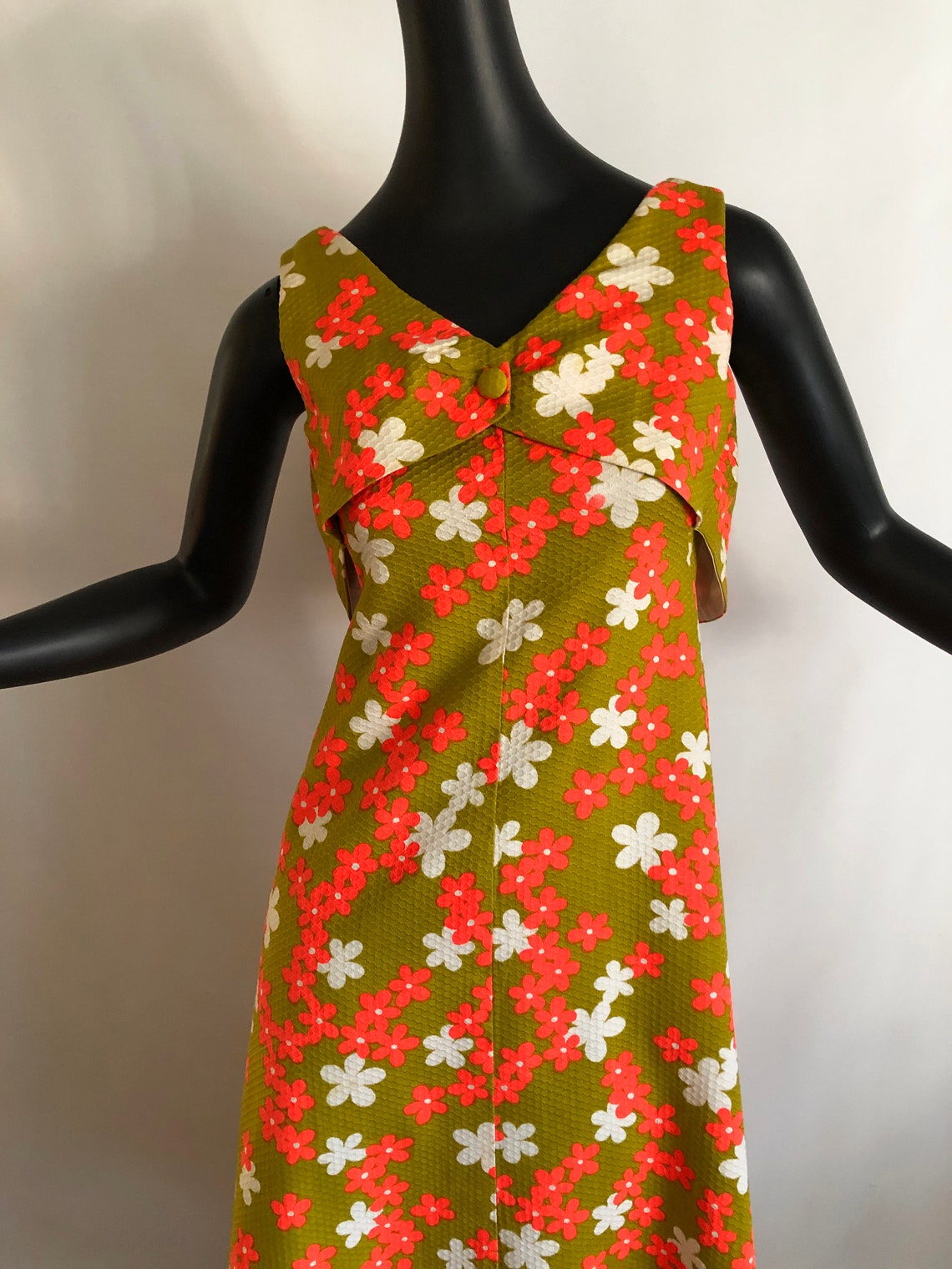 Vintage 60s 70s Hawaiian Maxi Dress | Tiki Oasis Hukilau Luau Beach ...