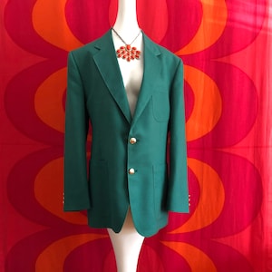 Veste vintage vintage Green CAMPUS Le Tigre Blazer | Manteau de costume UNISEXE | Golf Golf « The Masters » | | de la Saint-Patrick Costume de fête