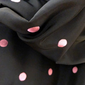 Polka Dot Rockabilly Dress Vintage 50s Pin Up Bombshell Prom Party Gown Black Pink Dots with Red Bust Full Circle Skirt Nautical SM image 9