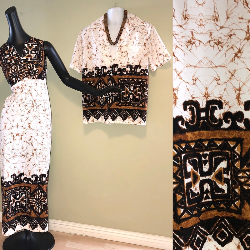 Vintage 60s 70s Hawaiian Dress Pockets 12 14 main image 0