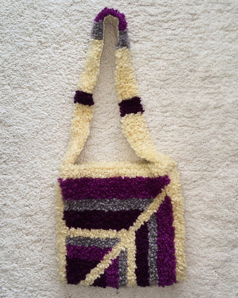 MOD Vintage 70s Shag Rug Purse Hippie Boho Shoulder Bag Etsy