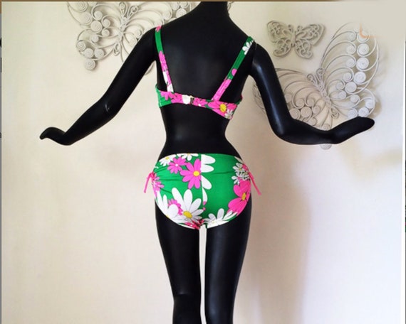 MOD Vintage 60s DeWeese Designs Bikini Swimsuit A… - image 2