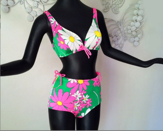 MOD Vintage 60s DeWeese Designs Bikini Swimsuit A… - image 3