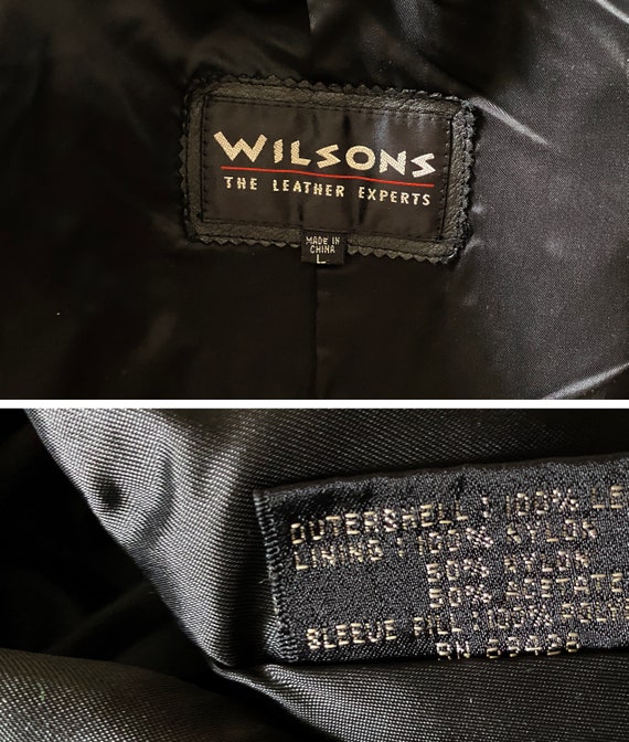 LARGE Black Leather Fringed Jacket | Vintage 80s … - image 9