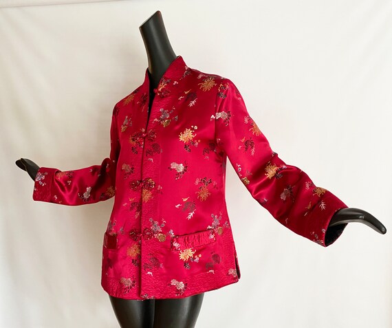 Reversible Vintage 1950s 60s Asian Jacket or Robe… - image 3