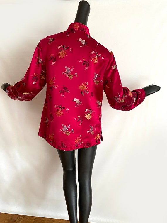 Reversible Vintage 1950s 60s Asian Jacket or Robe… - image 6