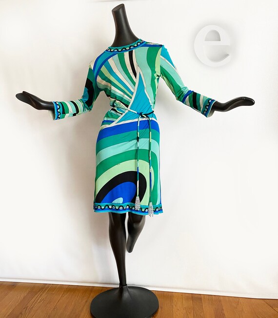 Rare MOD Vintage 60s Emilio Pucci Dress Beaded Tassel Tie - Etsy