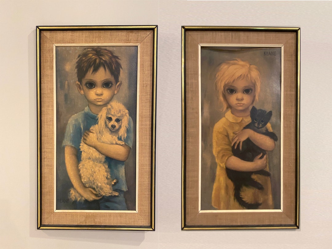 Authentic 1960s Keane Prints No Dogs Allowed & the Stray Etsy