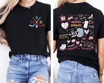 Hockey Rivalry Shirt, Pocket Back Hockey Tee, 24 vs 81 Hockey Sticks Design, Funny Sports Rivalry Gift, Unisex Hockey Shirt