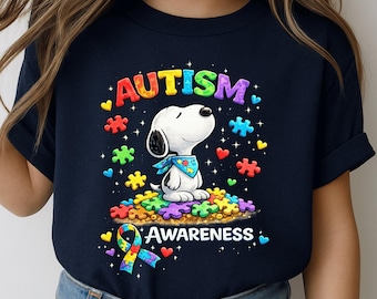 Autism Awareness Puzzle Dog Shirt, Autism Acceptance Puppy Sweatshirt, Neurodiversity Support Tee, Autism Month Shirt