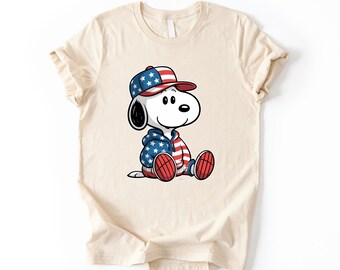 Patriotic Puppy Shirt 4th of July Dog Tee American Flag Shirt Cute Dog Graphic Independence Day Shirt USA Outfit
