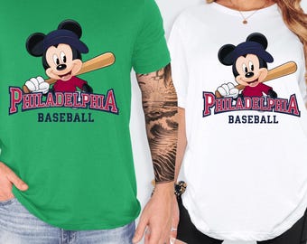 Philadelphia Baseball T-shirt, Mickey Philadelphia Baseball Sweatshirt, Mickey Baseball Shirt, Philadelphia Baseball Mickey Mouse Shirt