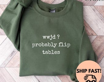 WWJD Gildan Crewneck Sweatshirt, Christian Faith Apparel