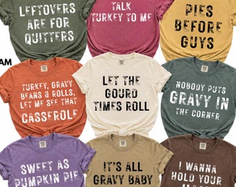 Family Thanksgiving Shirts,Funny Thanksgiving Comfort Colors® Tee,Matching Thanksgiving, Friendsgiving Group Shirts, Turkey Day Party Tees