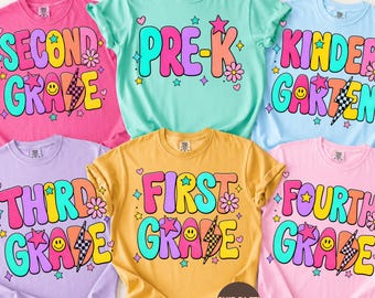 Back to School Teacher Team Shirt,Comfort Colors®Grade Level Shirt,First Second Third Fourth Fifth Grade Teacher Squad,Matching Teacher Gift