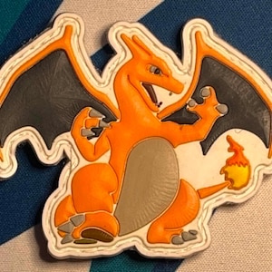 3" Pokemon "Charizard" PVC "Hook & Latch" Patch!
