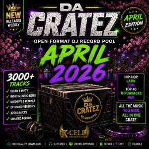 April 2026 DJ Edit Pack – Öppen formatlåda, 3000+ spår (digital nedladdning)