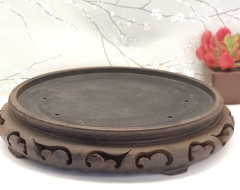 Vintage Chinese Carved Wood Stand