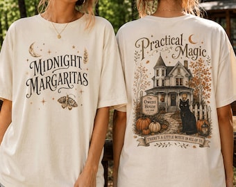 Practical Magic Sweatshirt, Witchy Halloween Crewneck, Owens House Shirt, Spooky Season Whimsigoth Tee, Black Cat Fall Witch Gift
