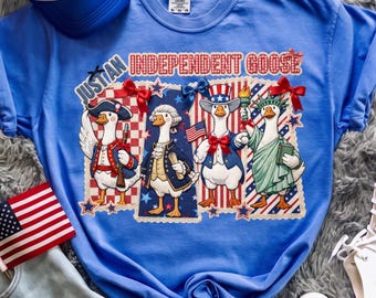 Funny Goose 250th Anniversary Shirt, 250 Years of Freedom Tee, Patriotic Comfort Colors Shirt, 1776 2026 USA Gift for Teacher