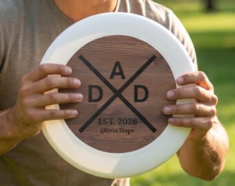 Frisbee personalizzato effetto legno, regalo sportivo per la festa del papà, regalo di Natale per papà, regalo per il marito, regalo per papà dai figli, regalo di compleanno per papà, regalo per il papà