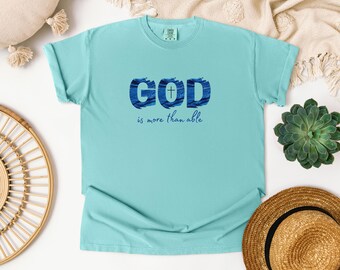 God is More Than Able Shirt, IVF Transfer Shirt, Sunday School Tee, Church Shirt, Bible Study Gift, Mother's Day Gift, Adoption T Shirt