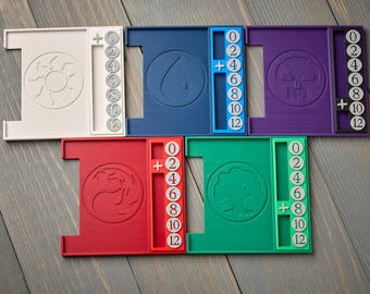 Minimalist MTG Command Zone Tray - Mana Symbols