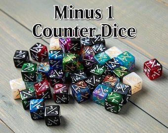 MINUS 1 Dice Counters -1/-1 Magic: The Gathering