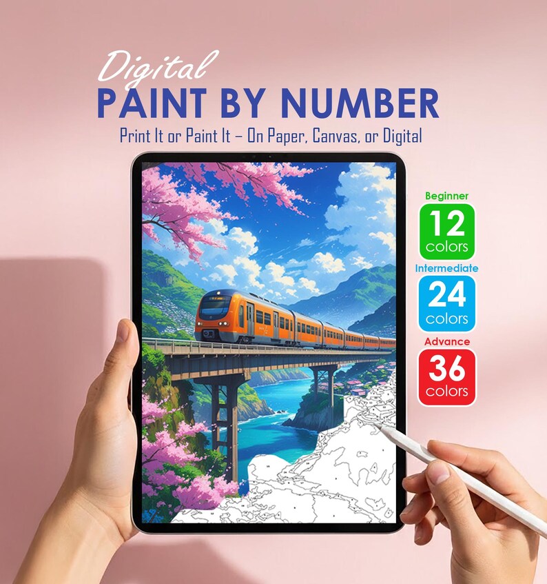 Color by Number Printable | Nature Paint by Numbers Digital Download ...