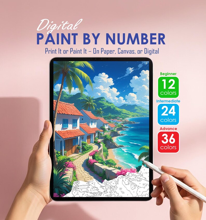 Color by Number Printable | Nature Paint by Numbers Digital Download ...