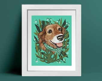 Custom Digital Pet Portrait | Pet Lover Present | Painting from Photo