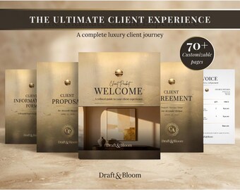 The Ultimate Client Experience System | Luxury Champagne Canva Template