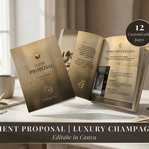 Klantvoorstel | Sjabloon luxe champagnecanva