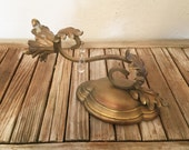 Art Nouveau Floral Gold Wall Sconce