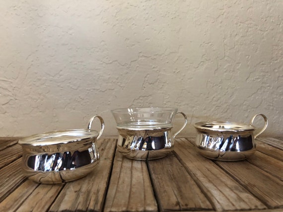 Set of 3 Vintage Silverplate Cups