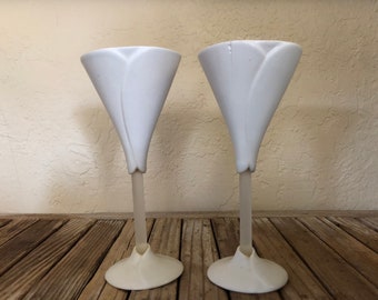 Vintage Contemporary Matte White Porcelain Alan Newman