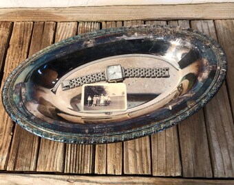 Antique Ornate Rogers & Bros  Silver Tray