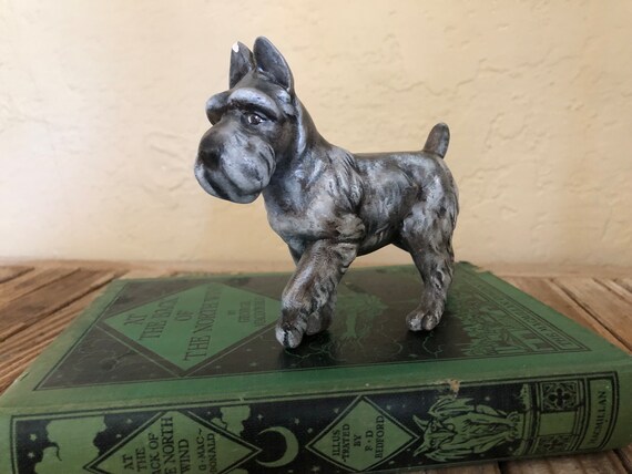 Vintage Scottie Dog Terrier Dog Figurine Signed Henry(?)