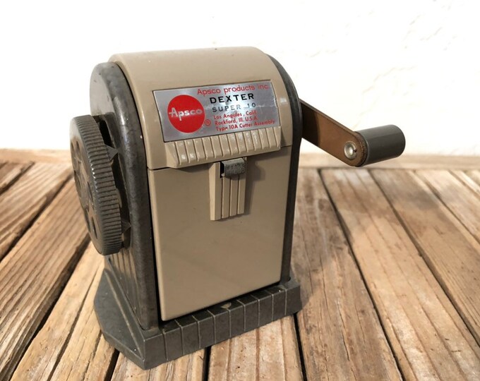 Mid Century Apsco Products Dexter Super 10 Pencil Sharpener Wall Mount