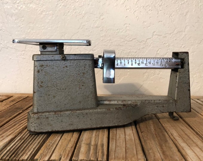 Industrial Gray Metal Postal Scale Etsy