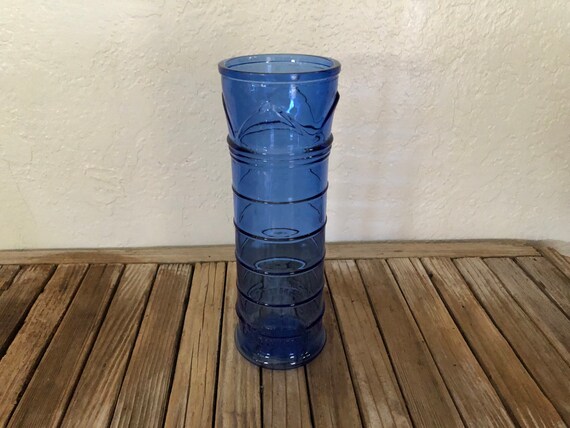 Vintage Blue Glass Colorado Belle Vase