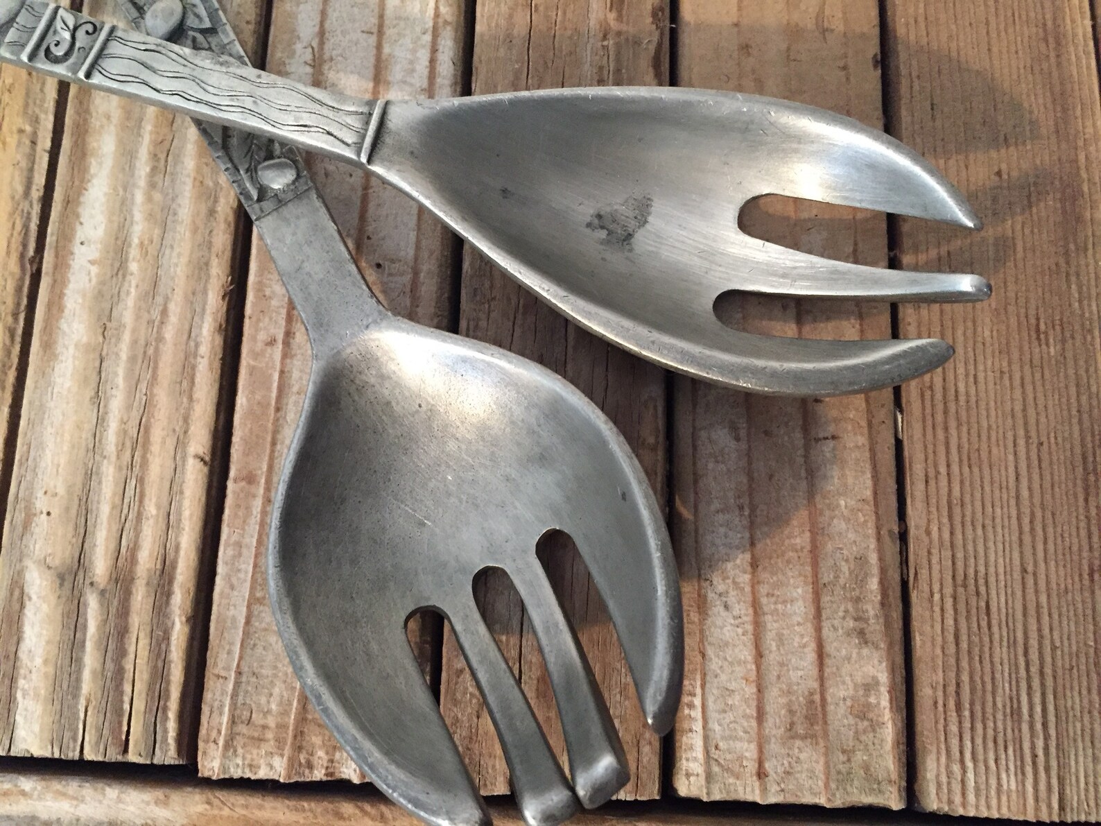 Vintage Etain Zinn Pewter Seagull Canada Pewter Salad Serving Etsy