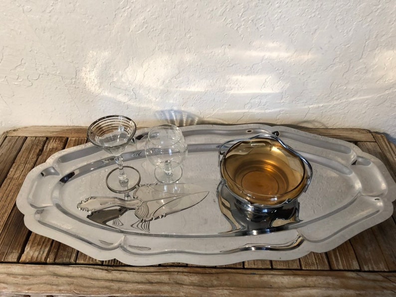 Vintage Inox Silver Tray Platter Made In France Serving Platter