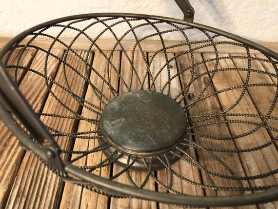 Vintage Aged Wire Metal Basket