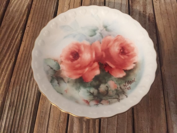 Vintage Narumi Bone China Roses Plate
