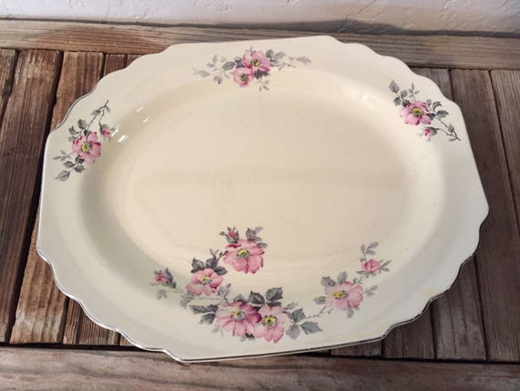 Vintage Floral Platter