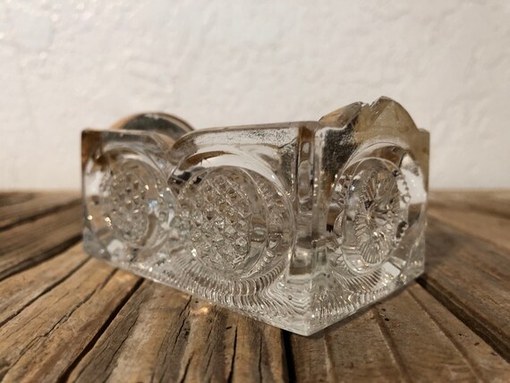 Vintage Crystal and Gold Cut Glass Dish